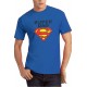 T-shirt dla Taty Super Dad niebieski