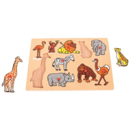 Puzzle drewniane układanka Zwierzęta
