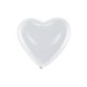 Balony 10'' Serca, Pastel biały (1 op. / 100 szt.)