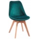 Krzesło DIORO (HUGO promocja) aksamit zielony