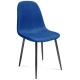Krzesło SIMON plaster miodu/ niebieski/noga czarna