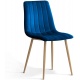 Krzesło TUX niebieski/ noga dąb