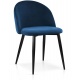 Krzesło SONG aksamit niebieski mat/ noga czarna