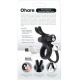 SCREAMING O RECHARGEABLE VIBRATING RING WITH RABBIT - O HARE- BLACK