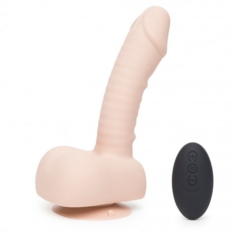 Wibrator - Uprize Remote Control Rising 15 cm Vibrating Realistic Dildo Pink Flesh