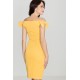 Sukienka K028 Żółty XL