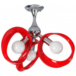 Żyrandol Emma 3 czerwony